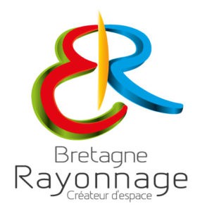 Logo Bretagne rayonnage, crée par Inspire, infographiste webdesigner freelance à Rennes
