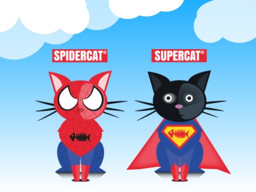 Illustration vectorielle « Thème Cat/Super héros »