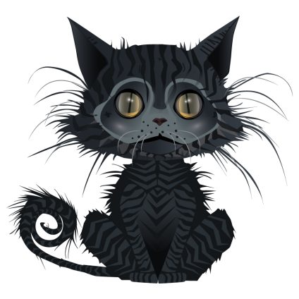 Visuel à télécharger - "Cat gris Burt" pour customiser vos t-shirts, sweatshirts, sac en tissu, goodies…