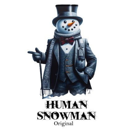 Visuel à télécharger - Human snowman pour customiser vos t-shirts, sweatshirts, sac en tissu, goodies…