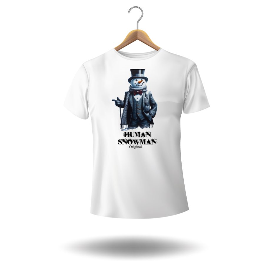 Visuel à télécharger - Human snowman pour customiser vos t-shirts, sweatshirts, sac en tissu, goodies…