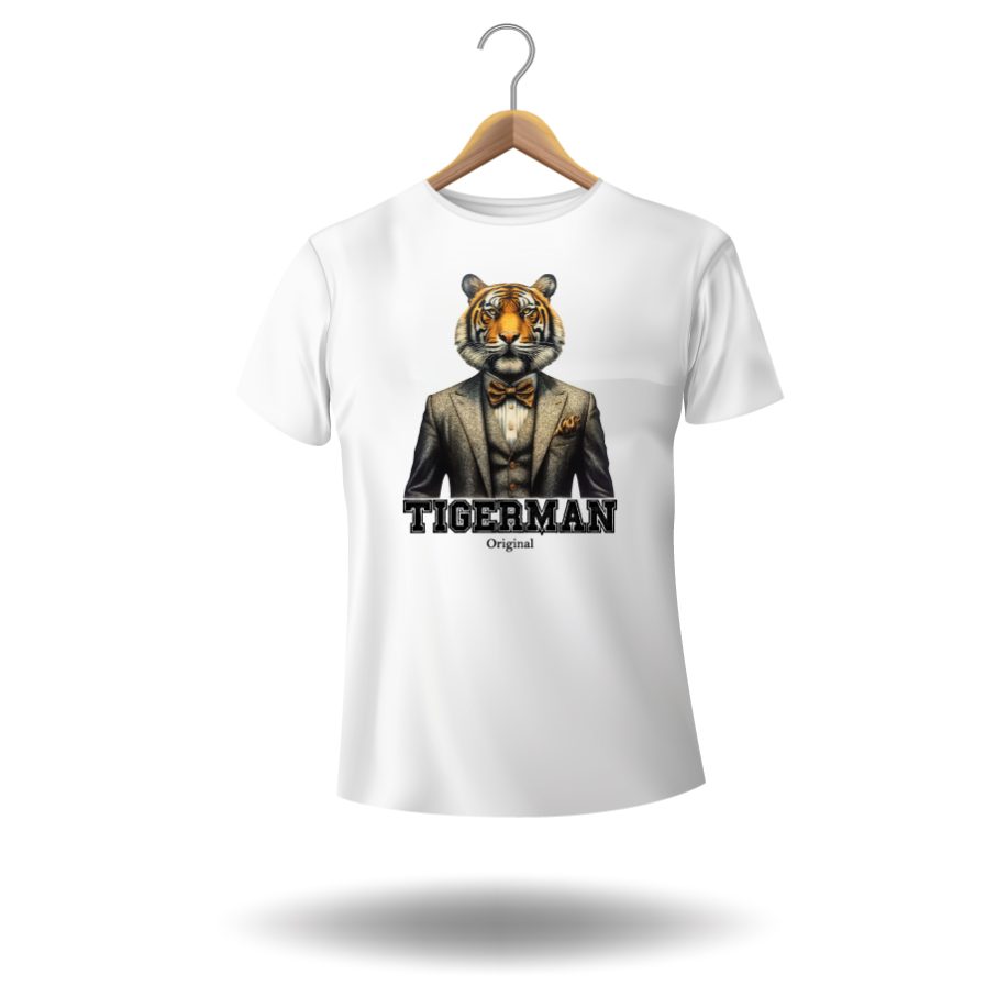 Visuel à télécharger - Tigerman suit original pour customiser vos t-shirts, sweatshirts, sac en tissu, goodies…