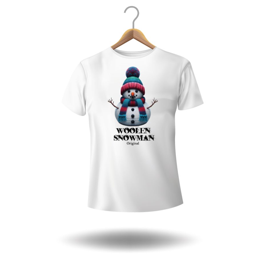 Visuel à télécharger - Woolen snowman pour customiser vos t-shirts, sweatshirts, sac en tissu, goodies…
