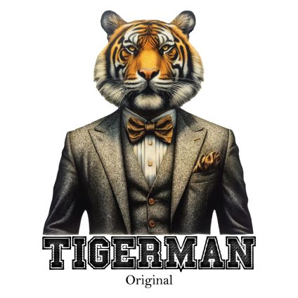 Visuel à télécharger - Tigerman suit original pour customiser vos t-shirts, sweatshirts, sac en tissu, goodies…